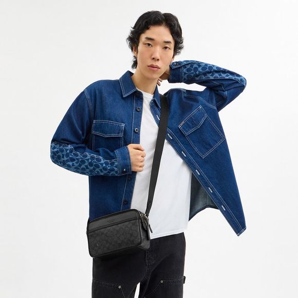 NWT Coach Outlet Graham Crossbody Bag In Signature Canvas - Picture 4 of 5